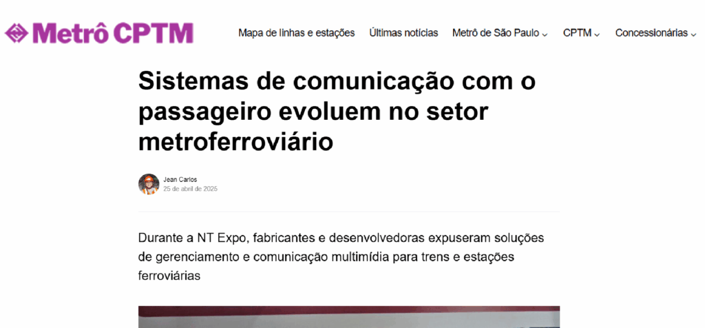 Sistemas de comunicação com o passageiro evoluem no setor metroferroviário