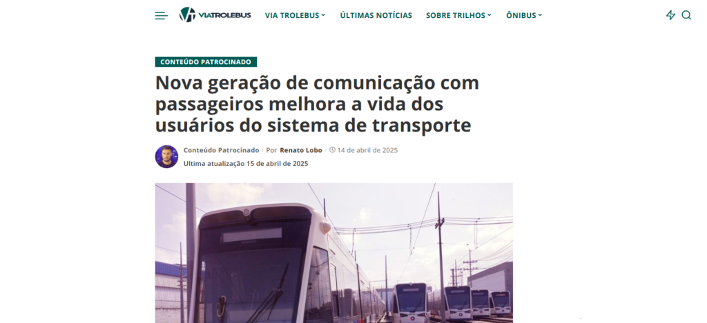 Nova geração de comunicação melhora a vida dos usuários do sistema de transporte